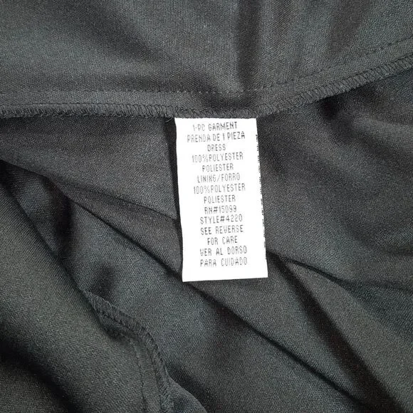 Metaphor Black Empire Waist V-Neck Sleeveless Flowy Midi Dress 2 Piece Set 16 - Picture 12 of 16